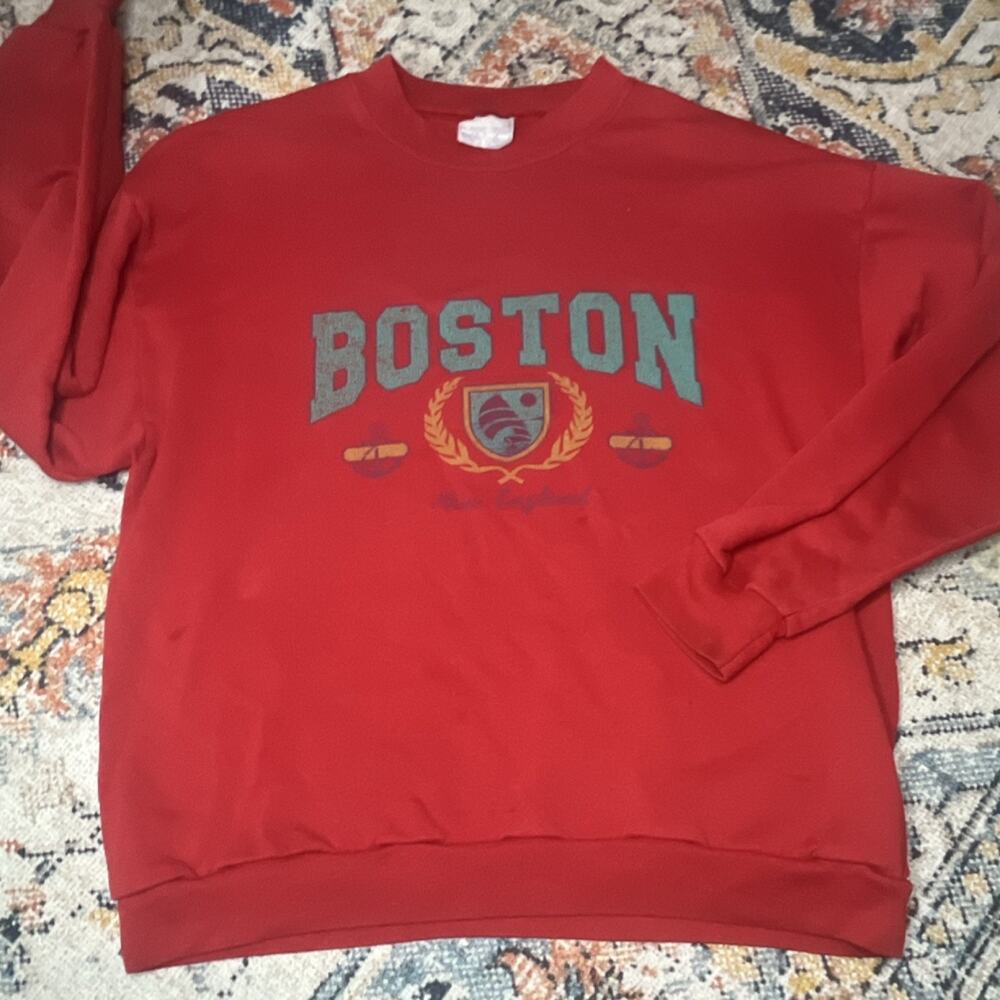 Vintage Spectator Sportswear Boston New England Crewneck Sweatshirt Size L